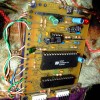 Detail of circuit board mounted to jacket front