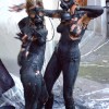 Fetish performers on the street outside the Cabaret Voltaire added to overall ambiance