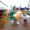 Detail of condenser mic buttons
