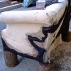 The snaky side design was a particular challenge to upholster